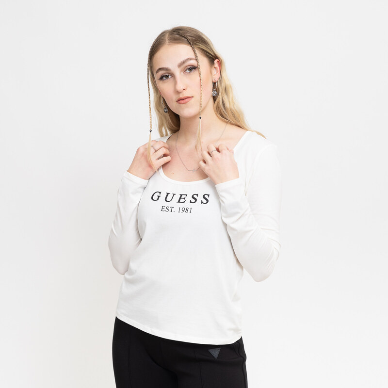 Guess carrie fitted ls WHITE