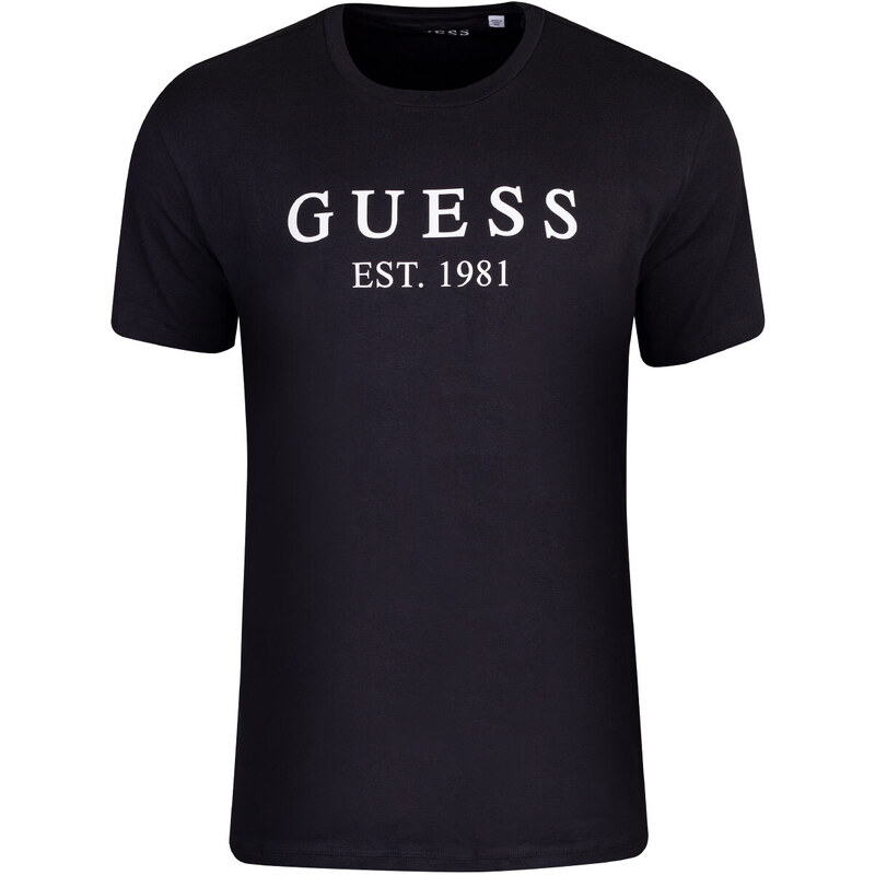 Guess cn ss tee BLACK