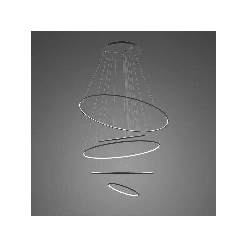 Altavola Design LED závěsné světlo Ring No.5 Φ150cm black 3000K