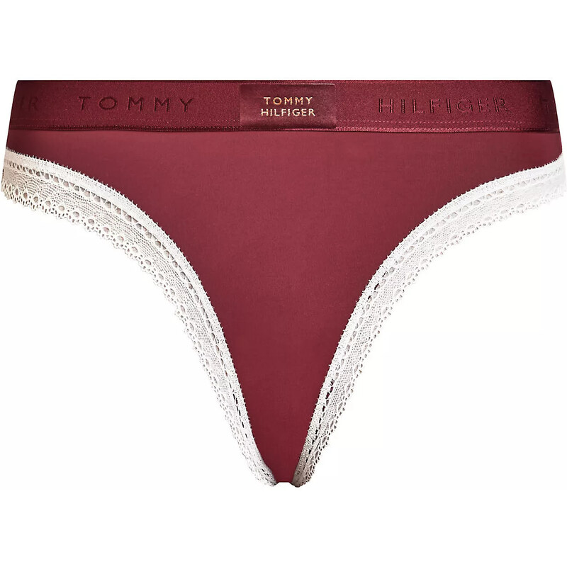 Dámské kalhotky BIKINI UW0UW04813 VLP vínové - Tommy Hilfiger