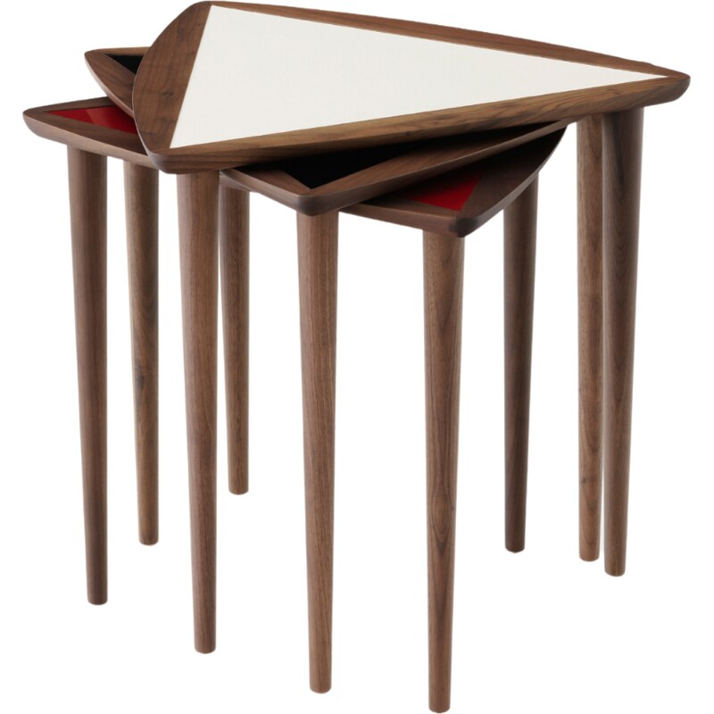 Audo CPH Bílý ořechový odkládací stolek AUDO UMANOFF 42,5 cm