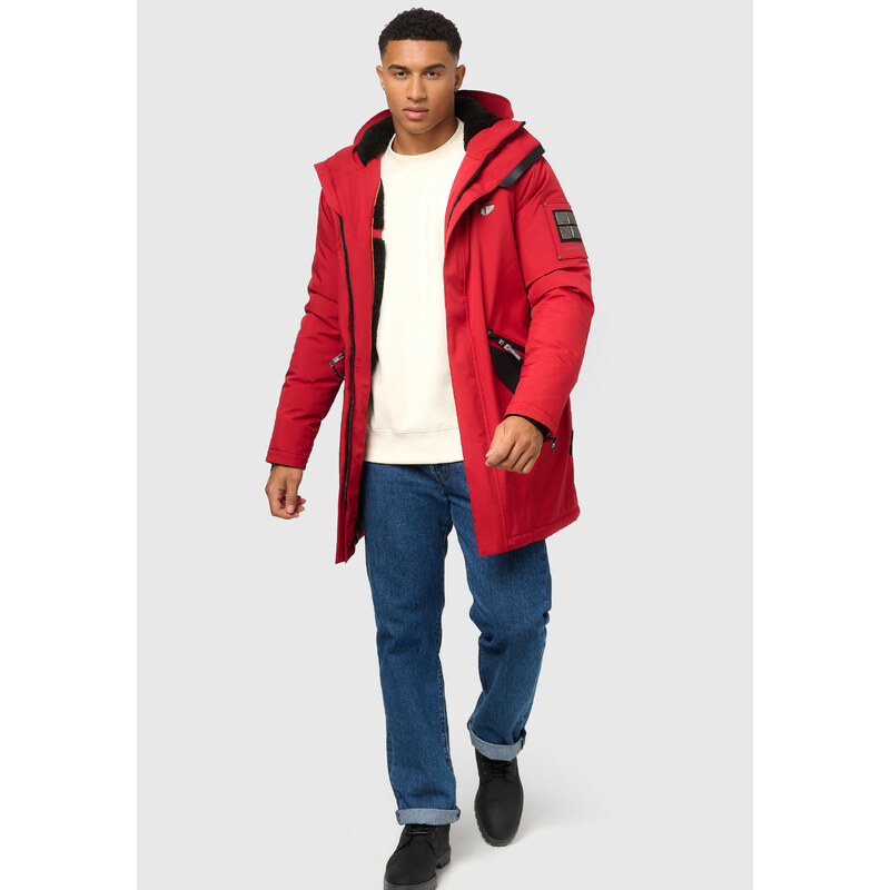Zimní kabát / pánská zimní dlouhá bunda Ragaan Stone Harbour - CHILLI RED