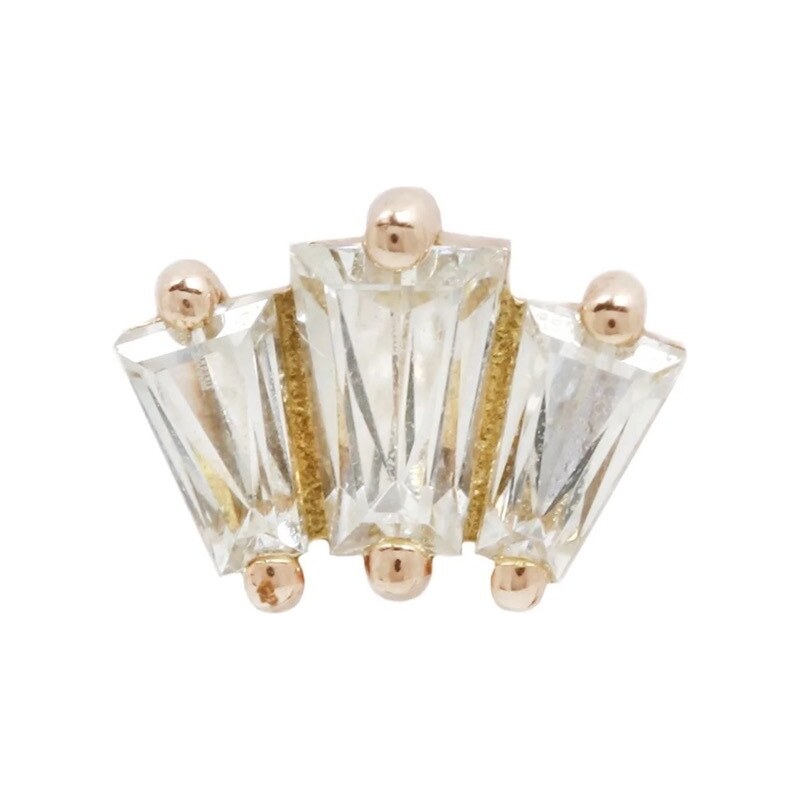 Buddha jewelry Bezzávitová koncovka piercingu Gemma trios Small