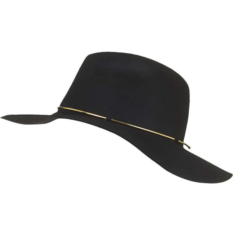 Topshop Metal Trim Wide Brim Fedora Hat