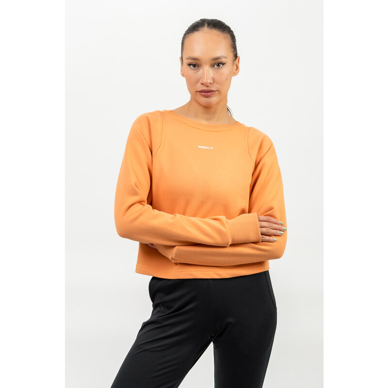 NEBBIA Elite Essentials Crop mikina Gym Spirit 483 Orange