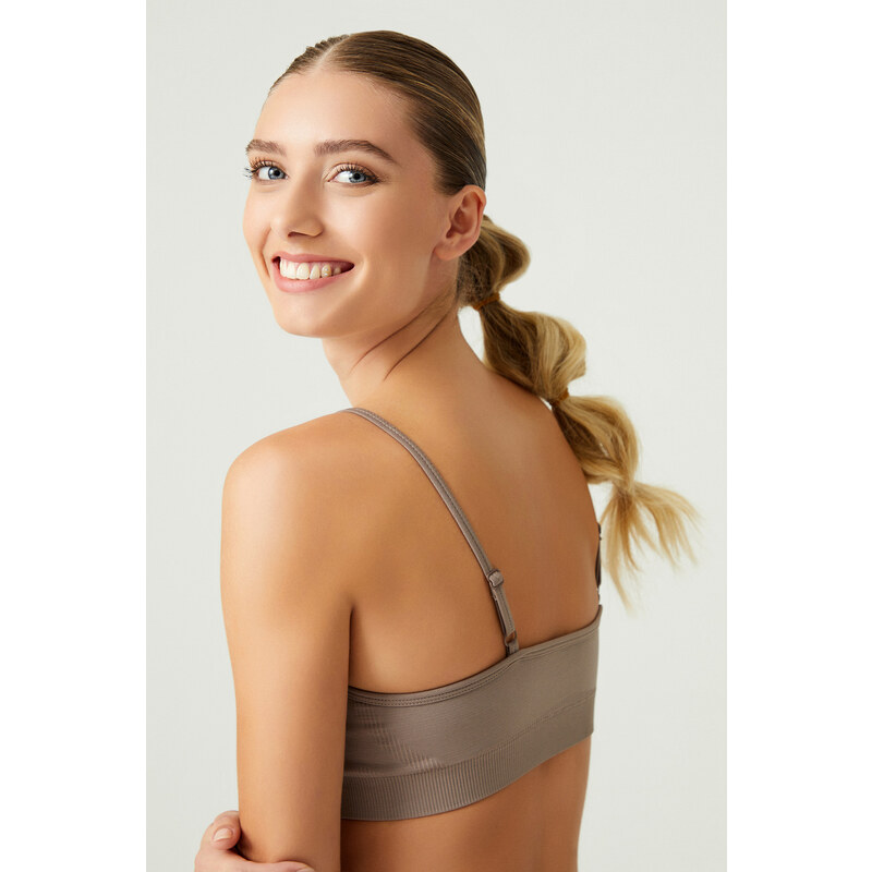 LOS OJOS x Melodi Bronze Seamless Supported Strappy Sports Bra