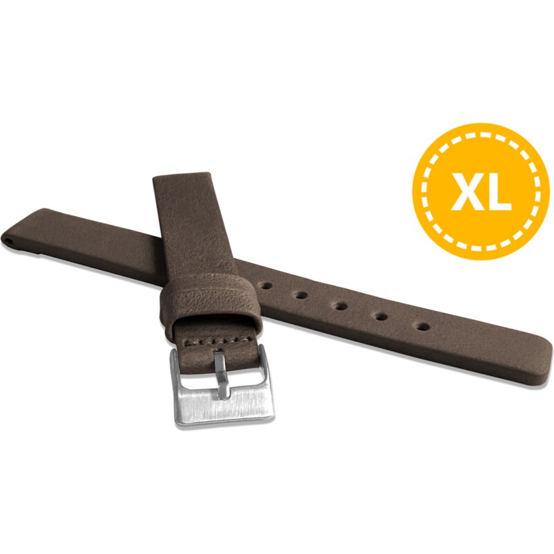 LAVVU XL Prodloužený hnědý hladký řemínek Plain z luxusní kůže Top 88183476