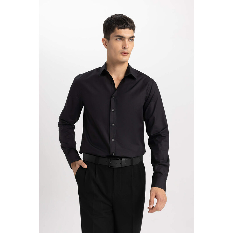 DEFACTO Slim Fit Long Sleeve Shirt