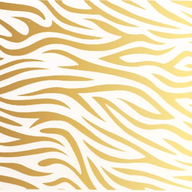 Zdobicí fólie na nehty - Gold Zebra, 100cm