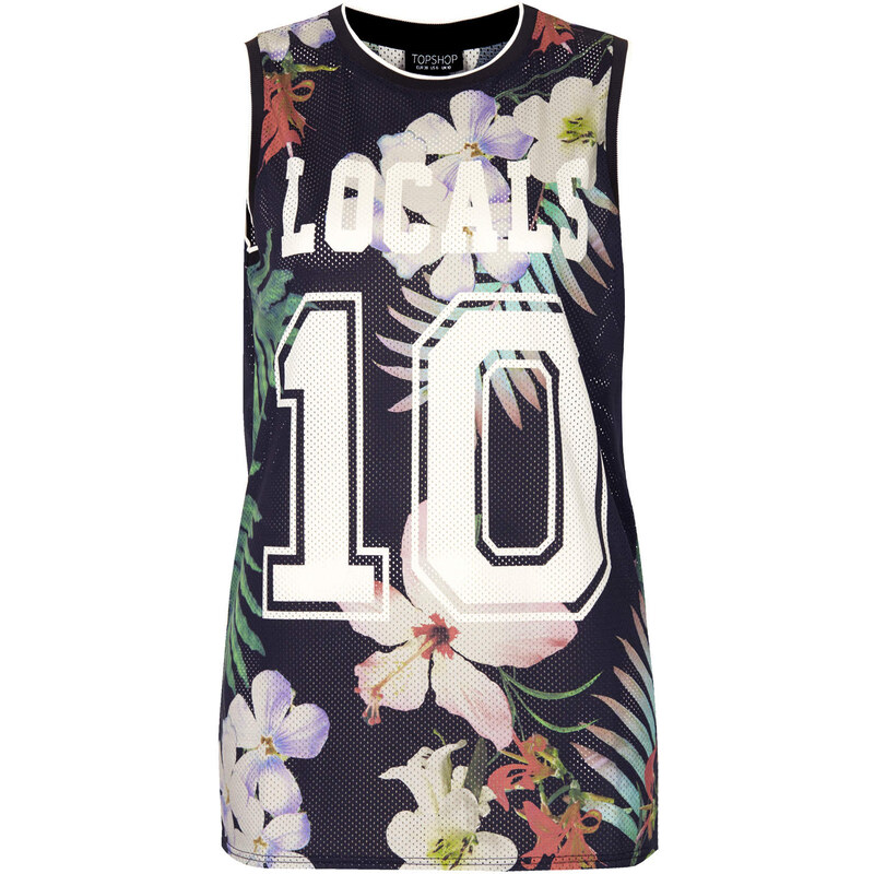 Topshop Locals Only Floral Tank