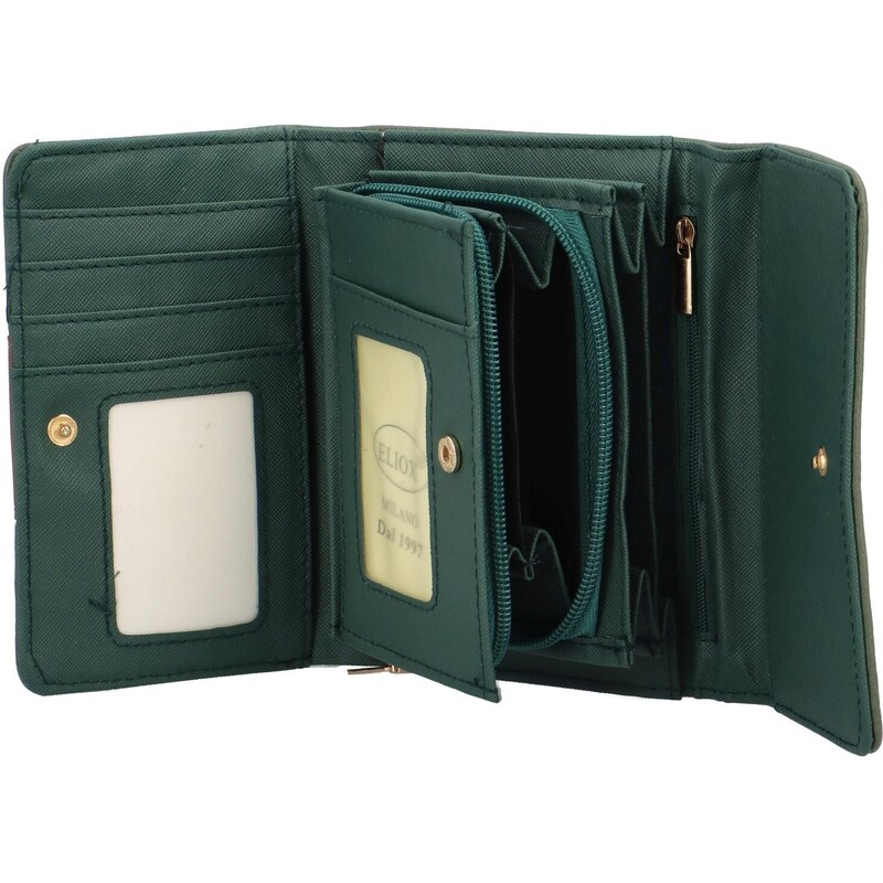JGL Trendy dámská koženková peněženka Lissia, tmavě zelená