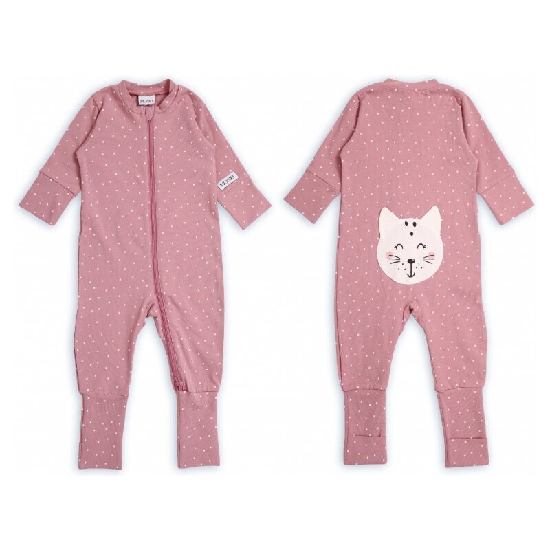 Moniel souprava do porodnice pro maminku vel. XXL a miminko Newborn Dots růžová