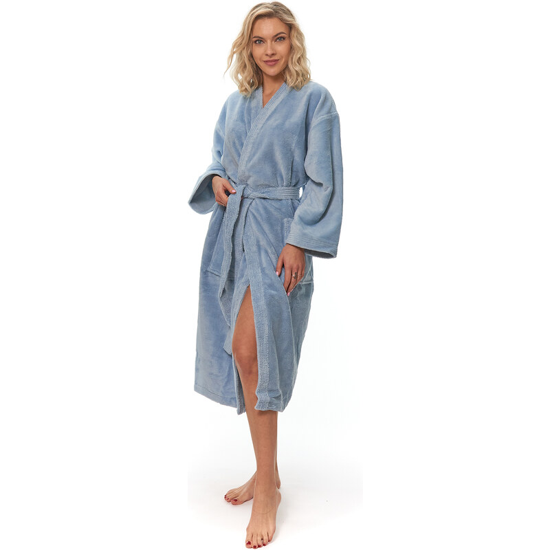 Interkontakt Dámský župan kimono, Fog Blue S