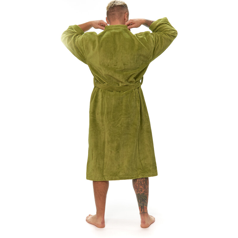 Interkontakt Pánský župan kimono, Olive Green S