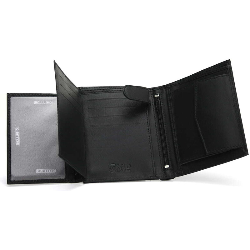Pánská kožená peněženka černá - Bellugio Torsten černá