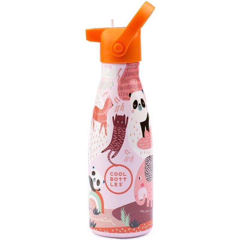 Cool Bottles Dětská nerezová termolahev Kids 3D třívrstvá 260 ml oranžová