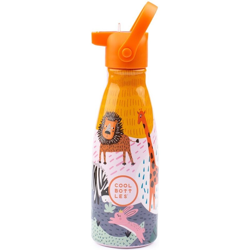 Cool Bottles Dětská nerezová termolahev Kids 3D třívrstvá 260 ml oranžová