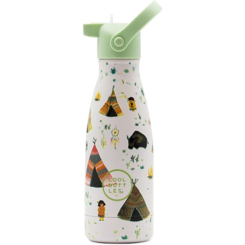 Cool Bottles Dětská nerezová termolahev Kids 3D třívrstvá 260 ml žlutá