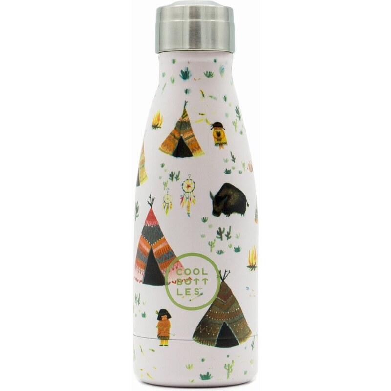 Cool Bottles Dětská nerezová termolahev Kids 3D třívrstvá 260 ml žlutá