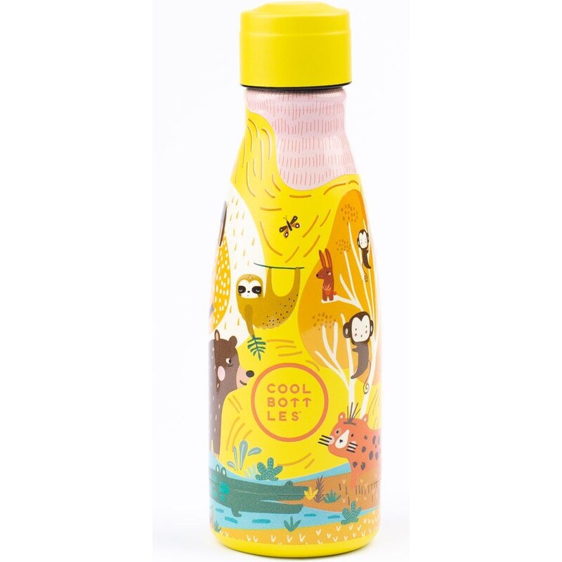 Cool Bottles Dětská nerezová termolahev Kids 3D třívrstvá 260 ml žlutá