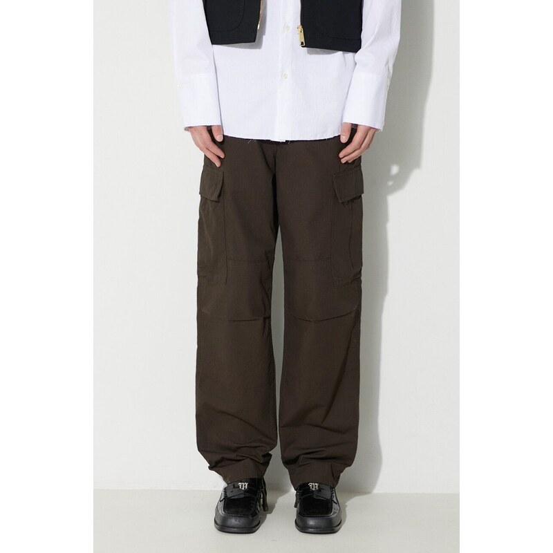 Kalhoty Carhartt WIP Regular Cargo Pant pánské, hnědá barva, jednoduché, I032467.4702
