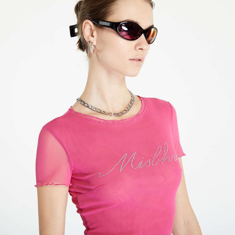 Dámské tričko MISBHV Misbhv Crystal Mesh Baby T-Shirt Pink