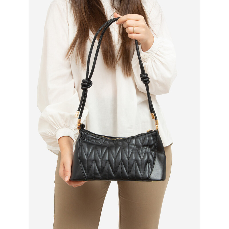 Small elegant black Shelvt handbag