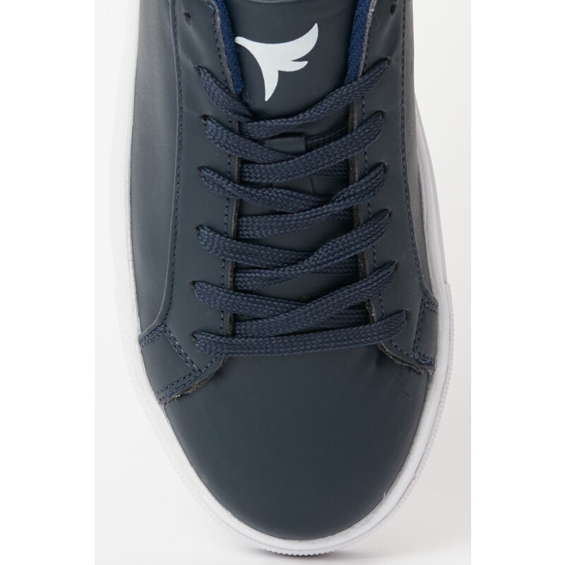 AC&Co / Altınyıldız Classics Men's Navy Blue-white Lace Up Comfort Sole Casual Sneaker Shoes