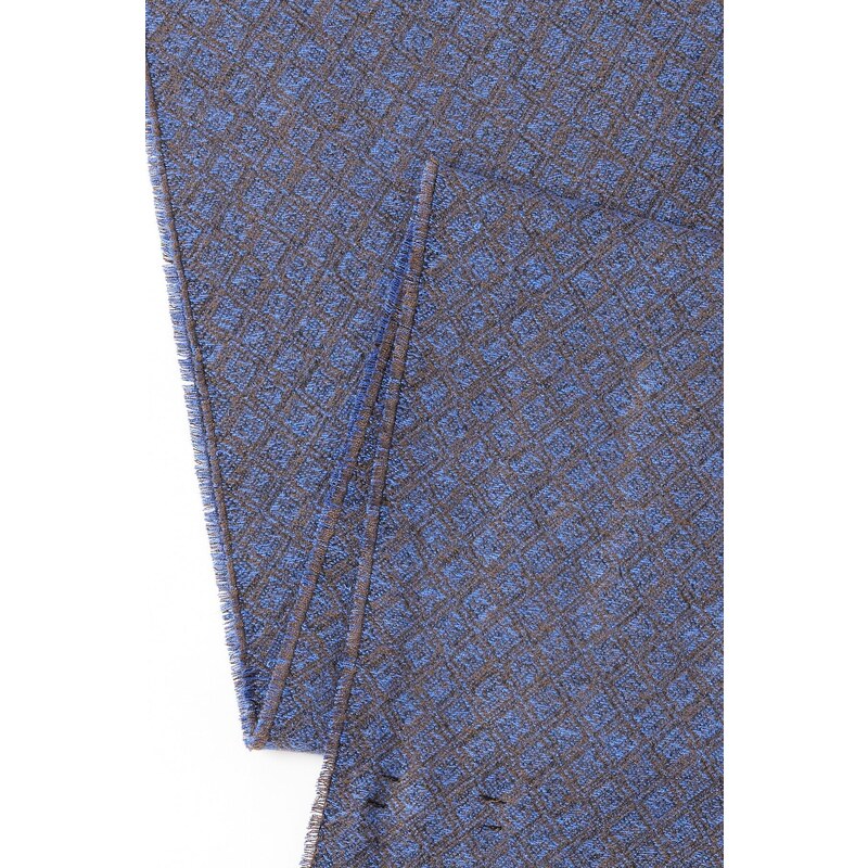 ALTINYILDIZ CLASSICS Men's Navy Blue-brown Patterned Scarf