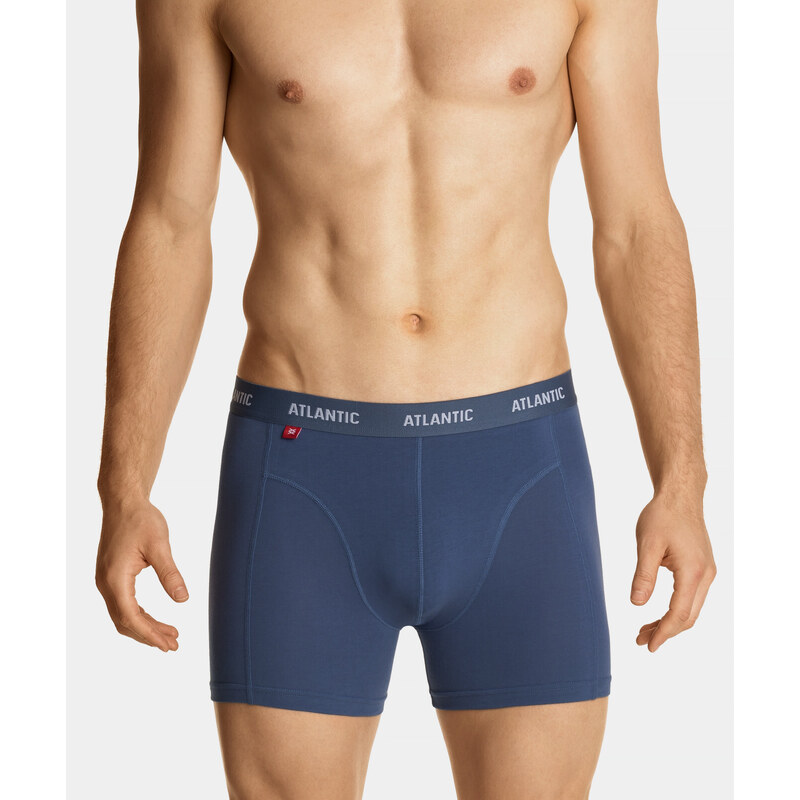 Pánské boxerky ATLANTIC Comfort 3Pack - tmavě modré/modré/červené