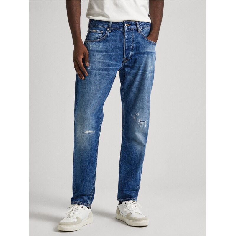 Modré pánské straight fit džíny Pepe Jeans - Pánské