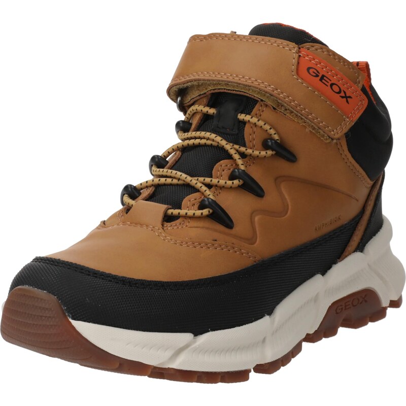 GEOX Kozačky Flexyper Plus umbra / černá