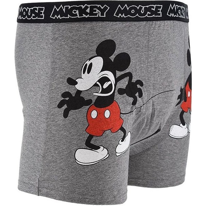 šedé pánské boxerky mickey mouse -