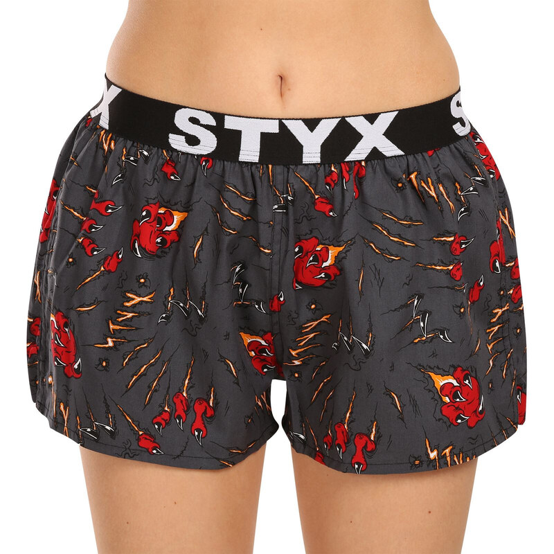 3PACK dámské trenky Styx art sportovní guma vícebarevné (3T15245)