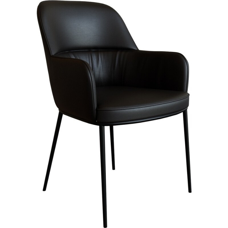 Černá koženková jídelní židle Miotto Marradi