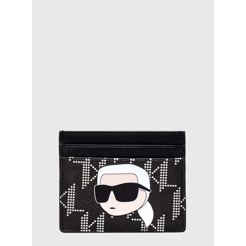 Pouzdro na karty Karl Lagerfeld černá barva
