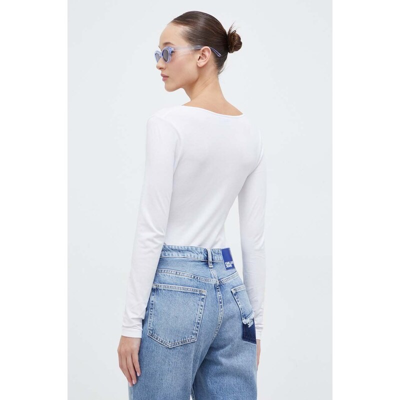 Body Karl Lagerfeld Jeans dámské, bílá barva