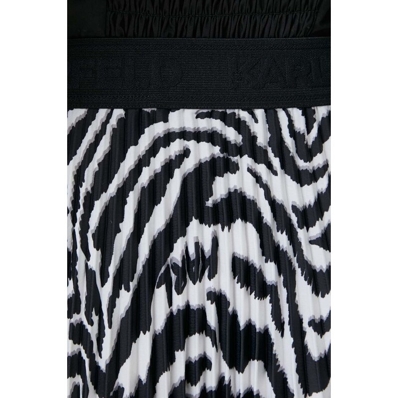 Sukně Karl Lagerfeld černá barva, midi, áčková