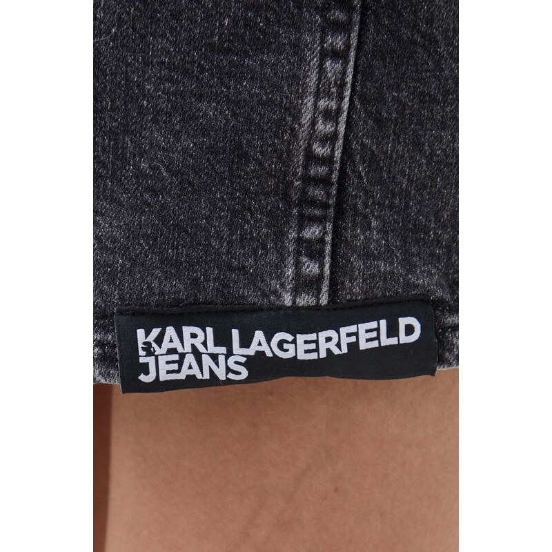 Šaty Karl Lagerfeld Jeans šedá barva, mini