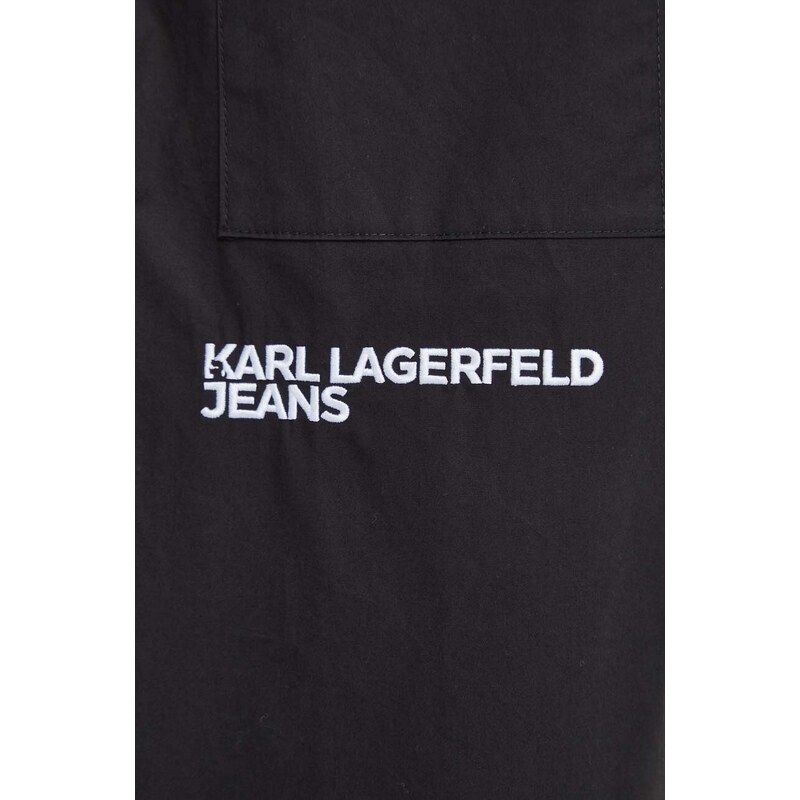 Košile Karl Lagerfeld Jeans černá barva, regular, s klasickým límcem
