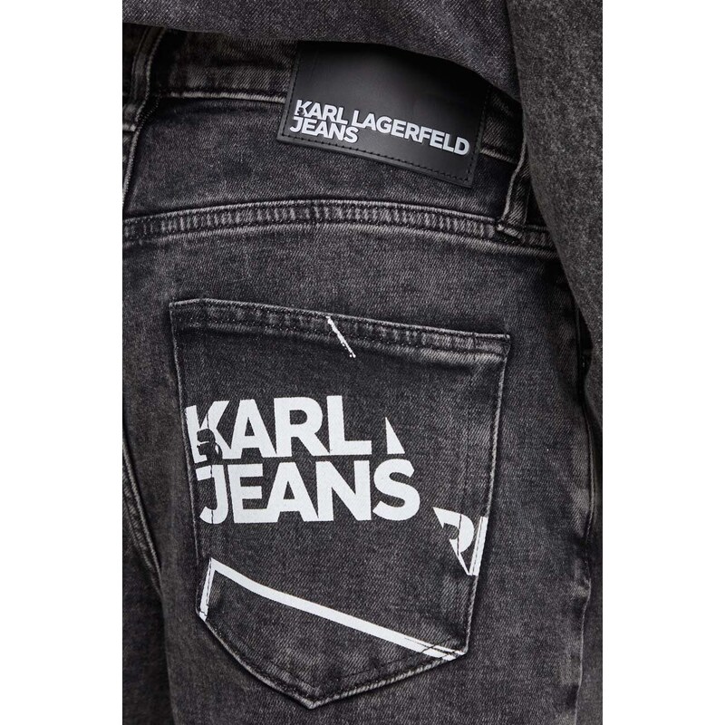 Džíny Karl Lagerfeld Jeans pánské, šedá barva