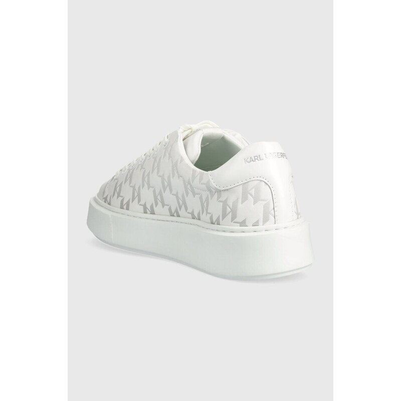 Kožené sneakers boty Karl Lagerfeld MAXI KUP bílá barva, KL52224