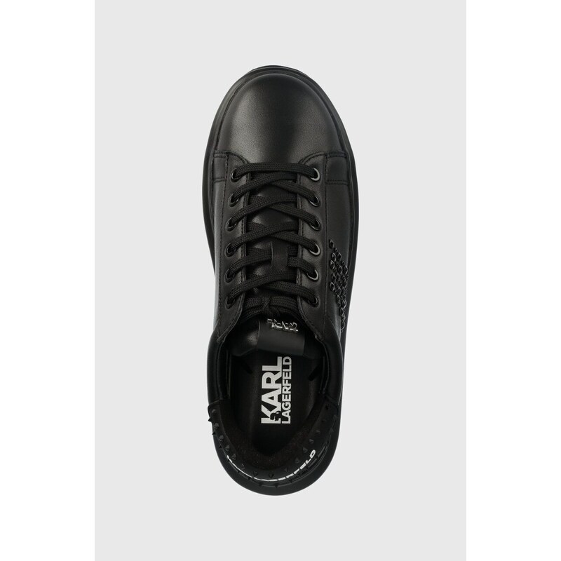 Kožené sneakers boty Karl Lagerfeld KAPRI MENS černá barva, KL52574