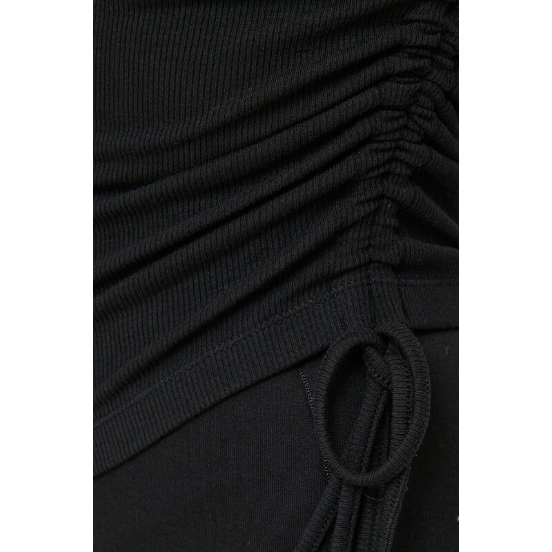 Tričko s dlouhým rukávem Calvin Klein černá barva