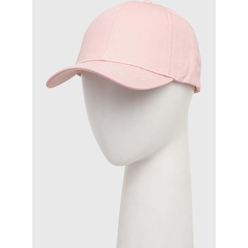 Bavlněná baseballová čepice Guess růžová barva, s aplikací, V4RZ02 WFKN0