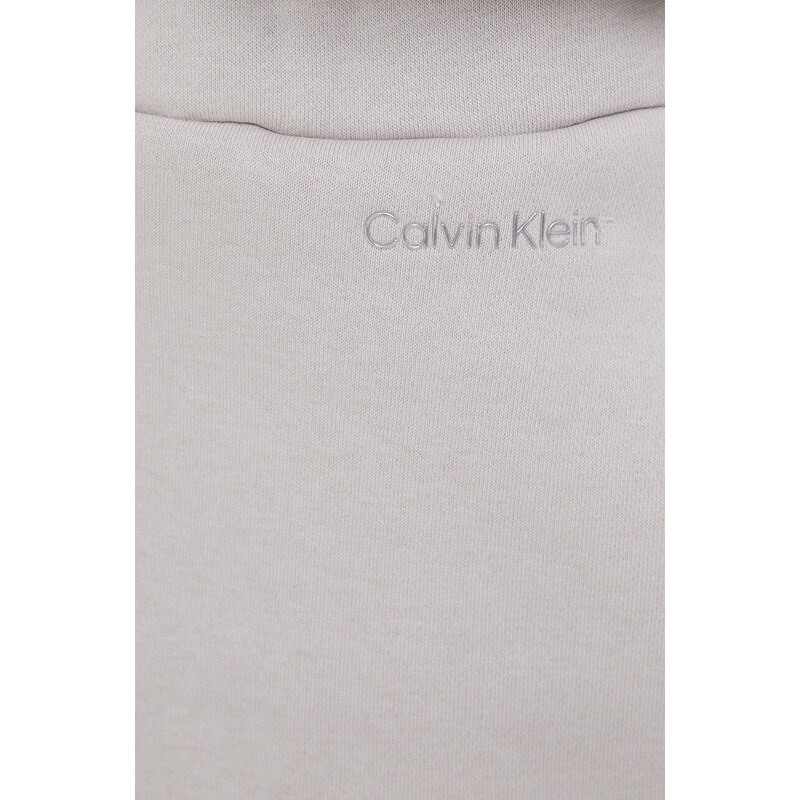 Tepláky Calvin Klein šedá barva, hladké