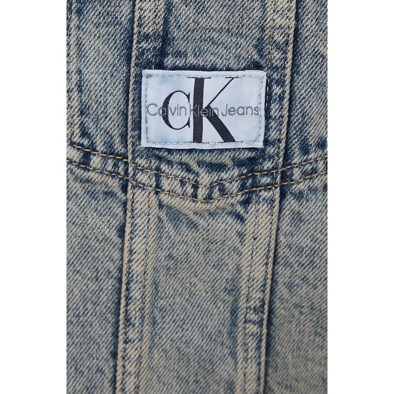 Džínová bunda Calvin Klein Jeans dámská, přechodná, oversize