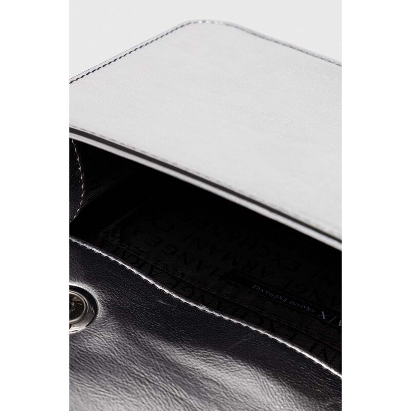 Kabelka Armani Exchange stříbrná barva, 942986 4R701