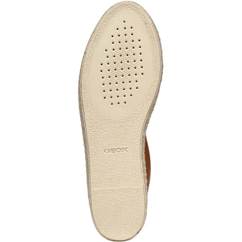 Kožené espadrilky Geox D LAMPEDUSA A hnědá barva, D36V0A00085C6001