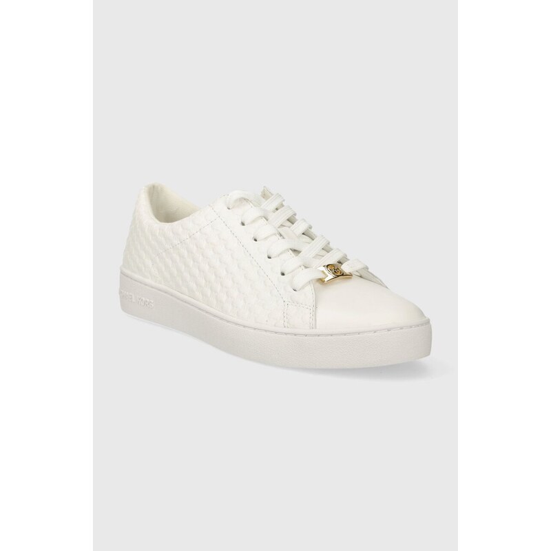 Kožené sneakers boty MICHAEL Michael Kors Keaton bílá barva, 43R4KTFS1L